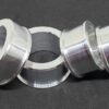 YAMAHA YZF R6 BN6 2017 -Lightweight CAPTIVE WHEEL SPACER FULL SET, NATURAL ALLOY SILVER.