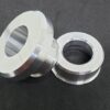 ZXR400L Captive front wheel spacers, Natural Alloy Silver.